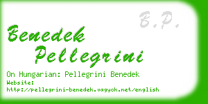 benedek pellegrini business card